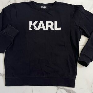 KARL LAGERFELD woman black sweatshirt L